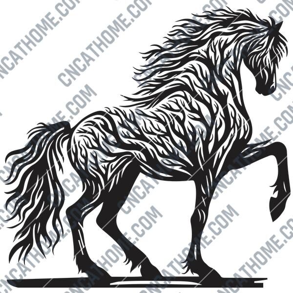 Tree Horse DXF File