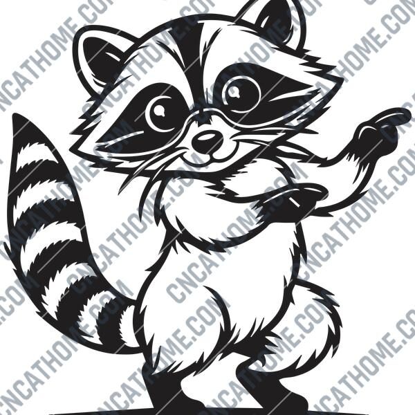 Dancing Raccoon DXF File