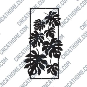 Leaf Pattern Decorative DXF File for CNC Cutting