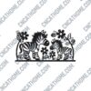 Zebra Flowers Decoration for Kids DXF File